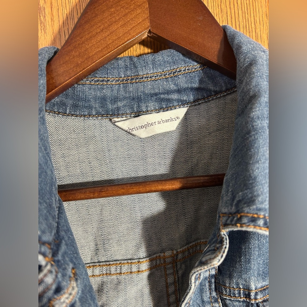Christopher & Banks Boho Denim Jacket - Picture 3 of 5